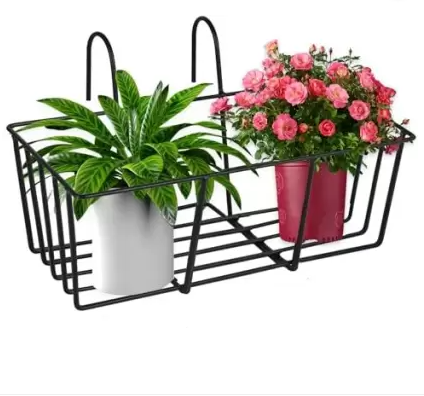 OurBalconyGarden Two Pot Railing HANGING BASKET OBGA-07