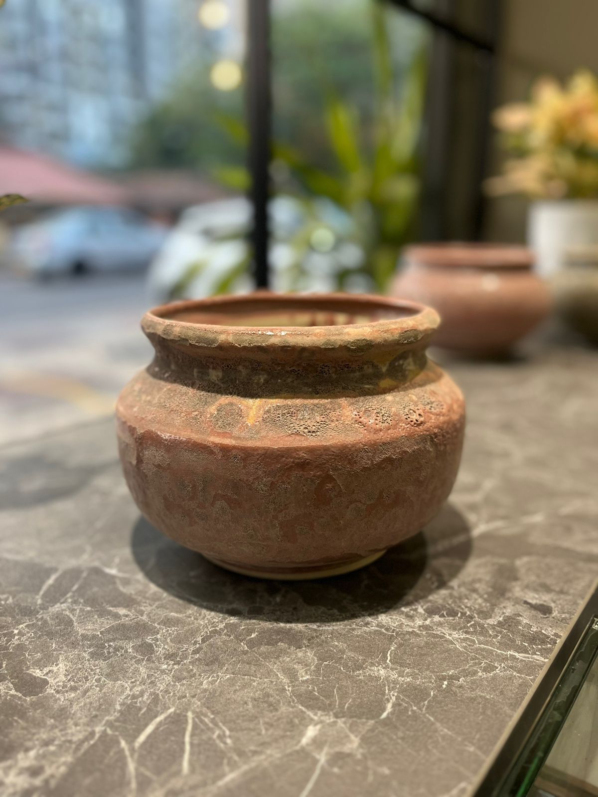 OurBalconyGarden Pink Glazed Ceramic Pot B301